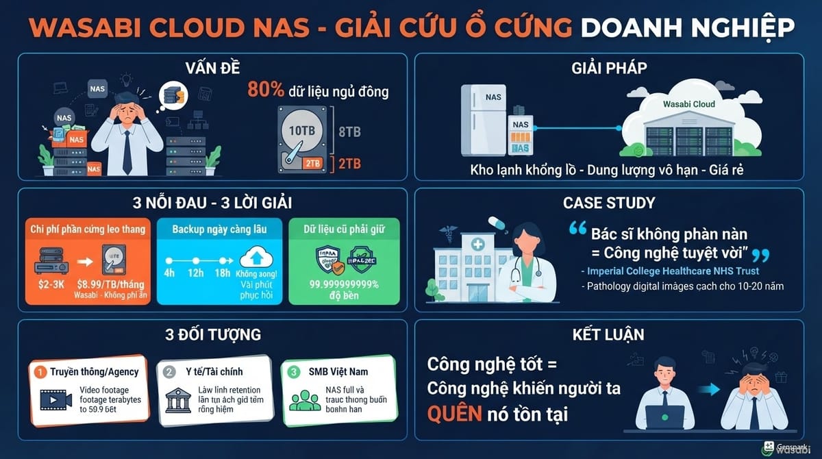 Khi cái ổ cứng của công ty "thở không nổi" — và câu chuyện về Wasabi Cloud NAS